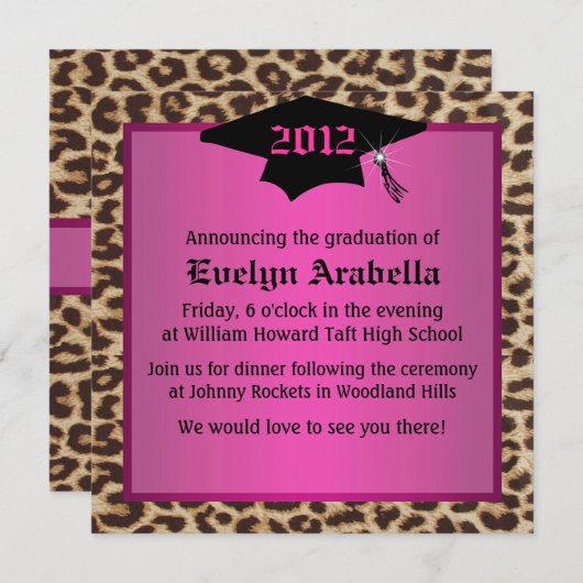 Aankondiging van het Afstuderen Cheetah (Voorkant / Achterkant)