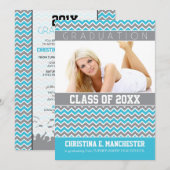 Aankondiging van het Afstuderen Chevron Pattern (a (Voorkant / Achterkant)