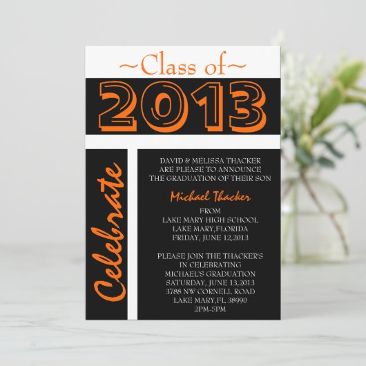 Aankondiging van het Afstuderen Cute Elegant/Uitno (Staand voorkant)