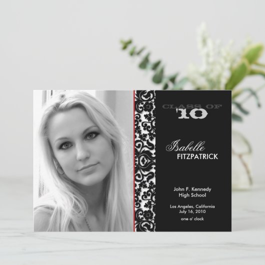 Aankondiging van het Afstuderen Dramatic Damask 2 (Staand voorkant)