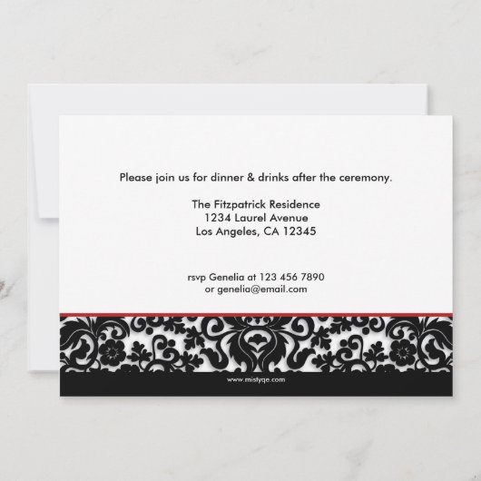 Aankondiging van het Afstuderen Dramatic Damask 2 (Achterkant)