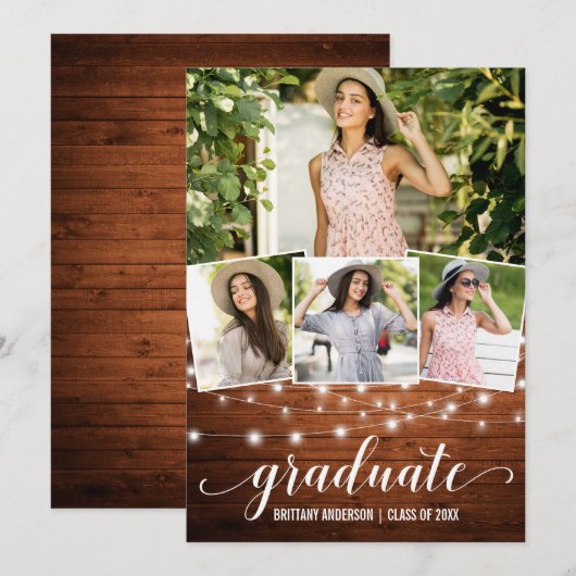 Aankondiging van het Afstuderen Foto Hood Lichten (Voorkant / Achterkant)