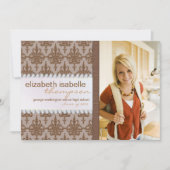 Aankondiging van het Afstuderen Glamor Damask & Je (Voorkant)