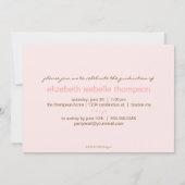 Aankondiging van het Afstuderen Glamor Damask & Je (Achterkant)
