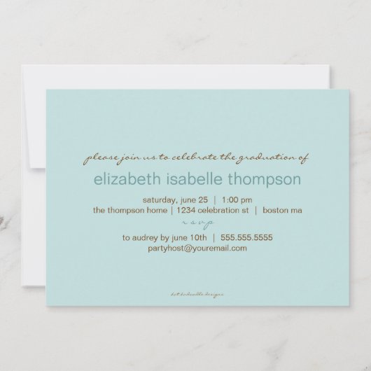 Aankondiging van het Afstuderen Glamor Damask & Je (Achterkant)