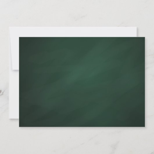 Aankondiging van het Afstuderen Green Chalkboard (Achterkant)
