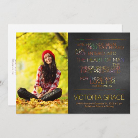 Aankondiging van het Afstuderen is niet waargenome (Voorkant / Achterkant)