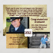 Aankondiging van het Afstuderen LandenBurlap (Voorkant / Achterkant)