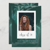 Aankondiging van het Afstuderen met gekleurde golv (Voorkant / Achterkant)