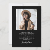 Aankondiging van het Afstuderen Modern Black Gold  (Achterkant)