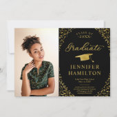 Aankondiging van het Afstuderen Modern Black Gold (Voorkant)