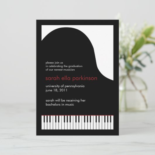 Aankondiging van het Afstuderen Music Major Grand (Staand voorkant)