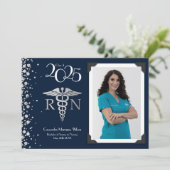 Aankondiging van het Afstuderen Nurse Silver Navy  (Staand voorkant)