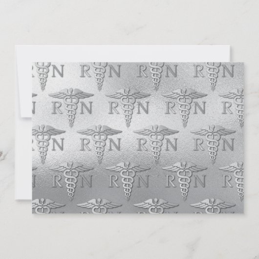 Aankondiging van het Afstuderen Nurse Silver Navy  (Achterkant)