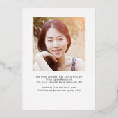 Aankondiging van het Afstuderen Opulent Type Folie (Achterkant)