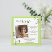 Aankondiging van het Afstuderen "Pastel Floral" (l (Staand voorkant)