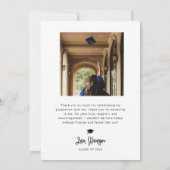 Aankondiging van het Afstuderen Peach Retro Typogr (Achterkant)