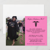 Aankondiging van het Afstuderen Pink Medical RN Sc (Voorkant / Achterkant)