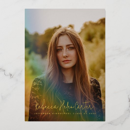 Aankondiging van het Afstuderen Rainbow Photo  (Voorkant)