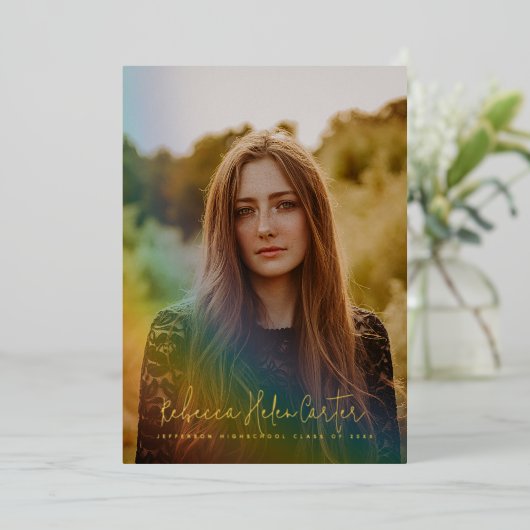 Aankondiging van het Afstuderen Rainbow Photo (Staand Voorkant)