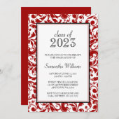 Aankondiging van het Afstuderen Red and Black Swir (Voorkant / Achterkant)