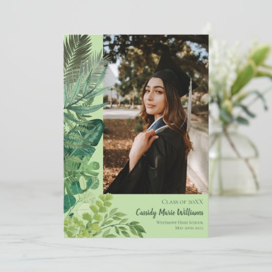 Aankondiging van het Afstuderen Tropische botanisc (Staand voorkant)