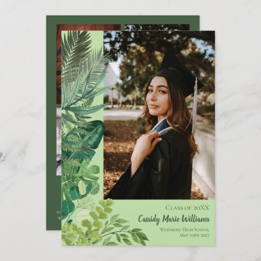 Aankondiging van het Afstuderen Tropische botanisc (Voorkant / Achterkant)