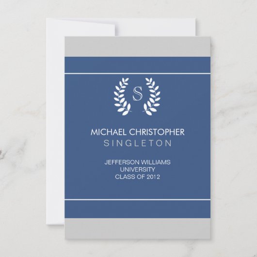 Aankondiging van het Afstuderen University Blue &  (Voorkant)