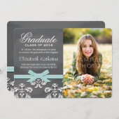 Aankondiging van het Afstuderen van Aqua Bow Chalk (Voorkant / Achterkant)