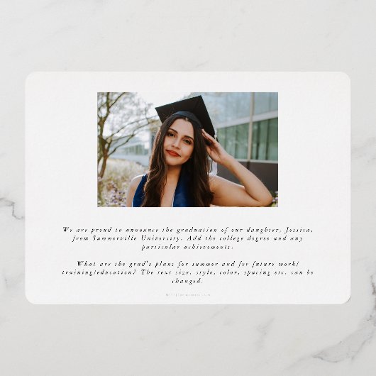 Aankondiging van het Afstuderen van de folie Caduc (Achterkant)