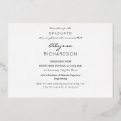 Aankondiging van het Afstuderen van de Folie van d (Achterkant)