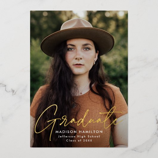 Aankondiging van het Afstuderen van de Foto van he (Voorkant)