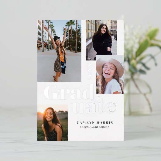 Aankondiging van het Afstuderen van de Foto van he (Staand Voorkant)