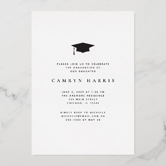 Aankondiging van het Afstuderen van de Foto van he (Achterkant)