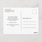 Aankondiging van het Afstuderen van de Foto van he Briefkaart (Achterkant)