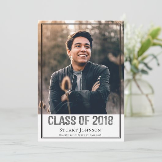 Aankondiging van het Afstuderen van de Foto van Ma (Staand voorkant)