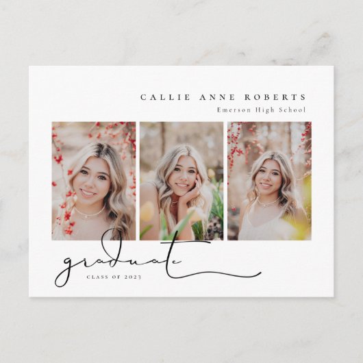 Aankondiging van het Afstuderen van de Foto van Sc Briefkaart (Voorkant)