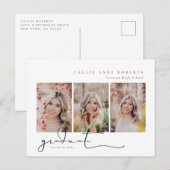 Aankondiging van het Afstuderen van de Foto van Sc Briefkaart (Voorkant / Achterkant)