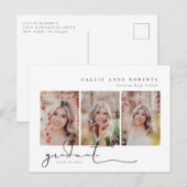 Aankondiging van het Afstuderen van de Foto van Sc Briefkaart (Voorkant / Achterkant)