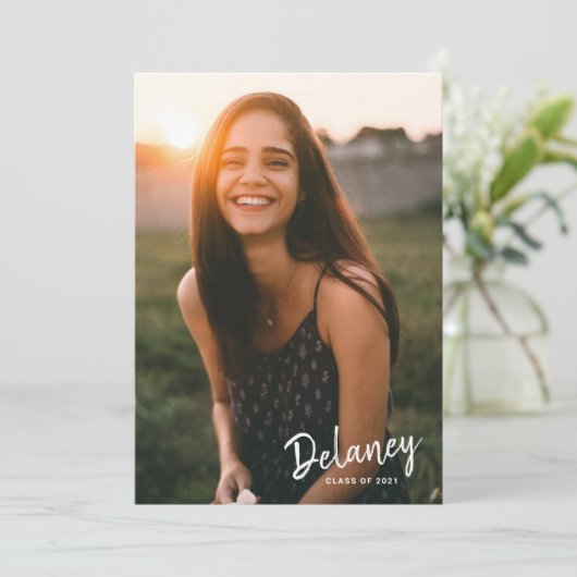 Aankondiging van het Afstuderen van de Foto van Wa (Staand voorkant)