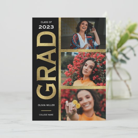 Aankondiging van het Afstuderen van de foto's van  (Staand voorkant)