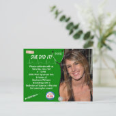 Aankondiging van het Afstuderen van de medische en (Staand voorkant)