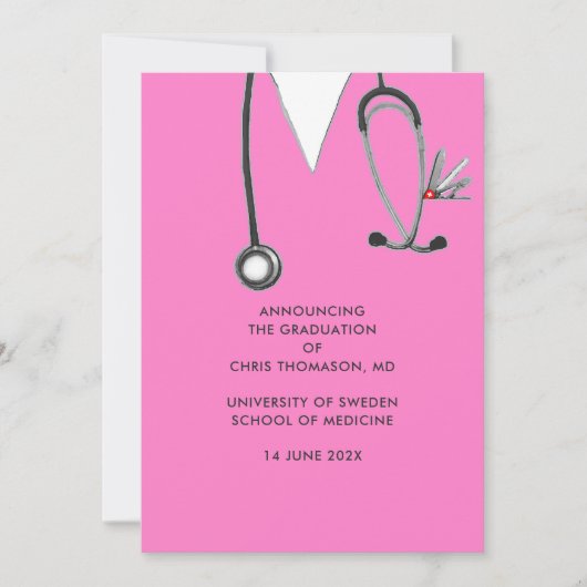 Aankondiging van het Afstuderen van de Medische Sc (Voorkant)