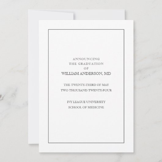 Aankondiging van het Afstuderen van de Medische Sc (Achterkant)