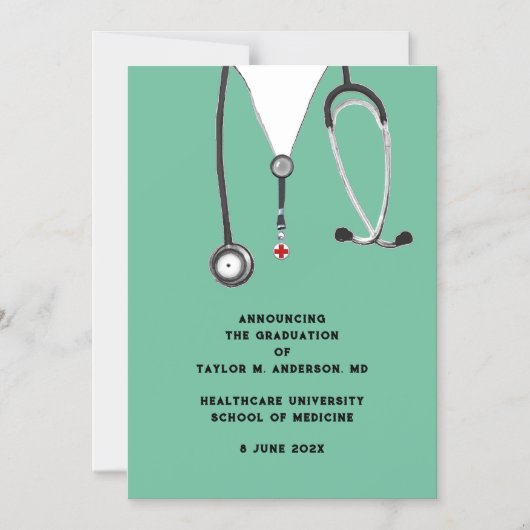 Aankondiging van het Afstuderen van de Medische Sc (Voorkant)