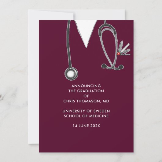 Aankondiging van het Afstuderen van de Medische Sc (Voorkant)