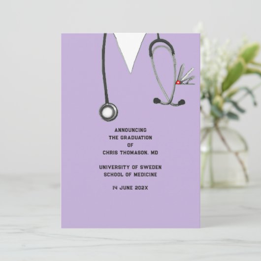 Aankondiging van het Afstuderen van de Medische Sc (Staand voorkant)