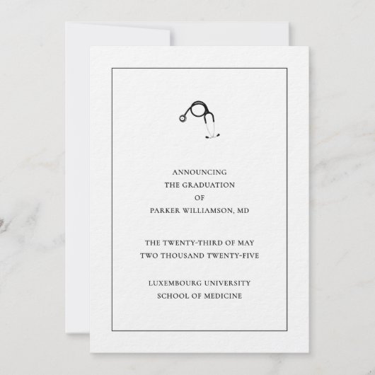 Aankondiging van het Afstuderen van de Medische Sc (Voorkant)