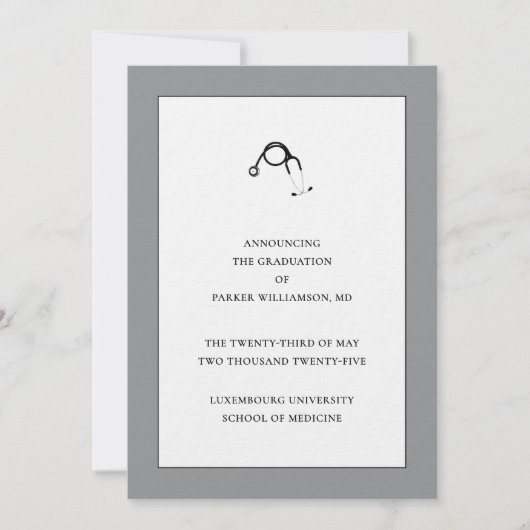 Aankondiging van het Afstuderen van de Medische Sc (Voorkant)
