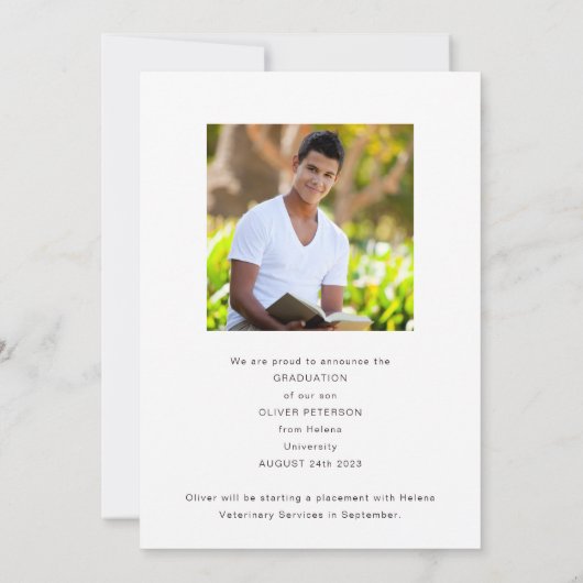 Aankondiging van het Afstuderen van de Overlay-out (Achterkant)